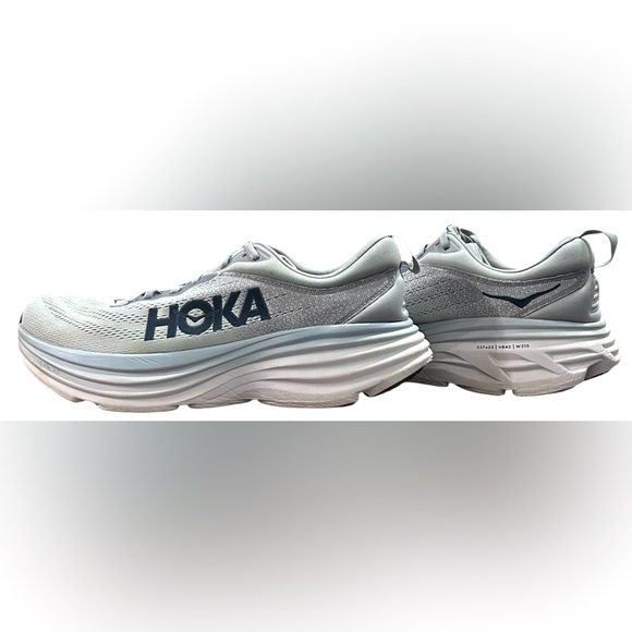HOKA Men’s Bondi 8 Athletic Shoe In Sharkskin/Harbor Mist Size 13D ✨NWOB✨ - Picture 3 of 12